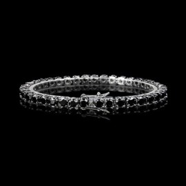 5mm Black Stones Tennis Bracelet in 18K Black Gold