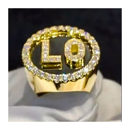 Iced Custom Name Round Ring