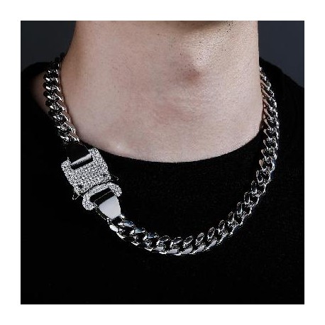 Iced Heavy Buckle 12mm Cuban Link Chain