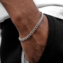 5mm Cuban Link Solid 925 Sterling Silver Bracelet