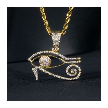 Egyptian Eye of Horus Pendant in Gold
