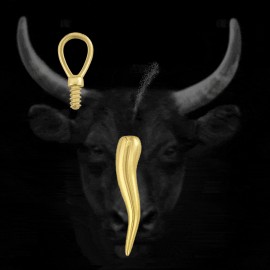 Italian Horn Cremation Urn Ashes Pendant