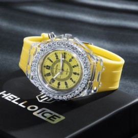 Multicolor Luminous LED Lighting Sport Watch with Silicone Strap