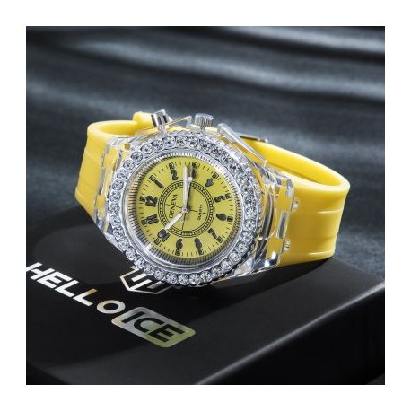 Multicolor Luminous LED Lighting Sport Watch with Silicone Strap