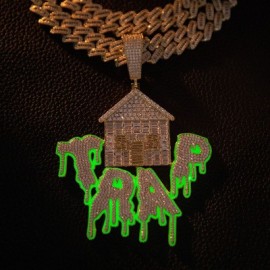 Iced Glow in the Dark Drip TRAP House Pendant
