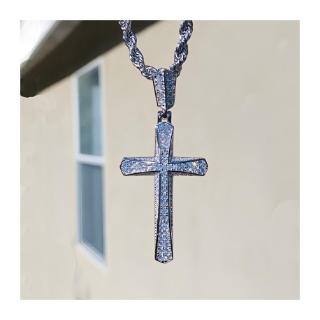 Micro Pave Diamonds Cross Pendant