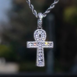 Bling Diamonds Ankh Pendant