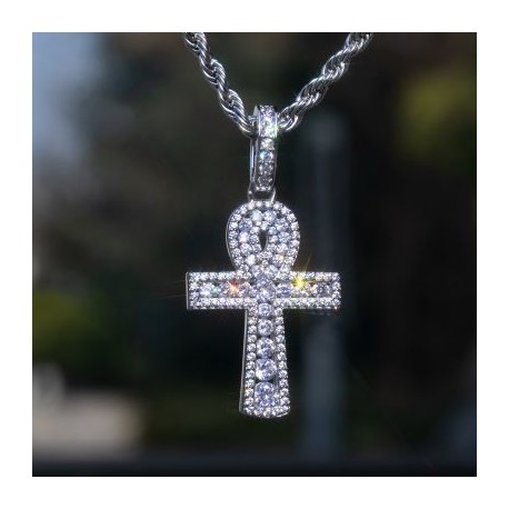 Bling Diamonds Ankh Pendant