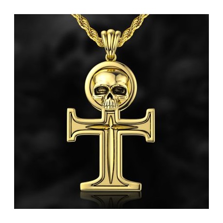 Skull Cross Stainless Steel Pendant