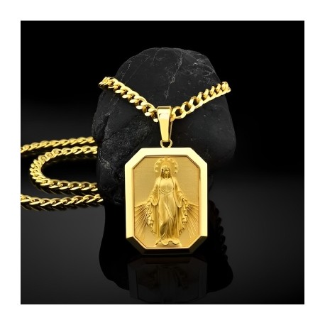 Virgin Mary Dog Tag Pendant
