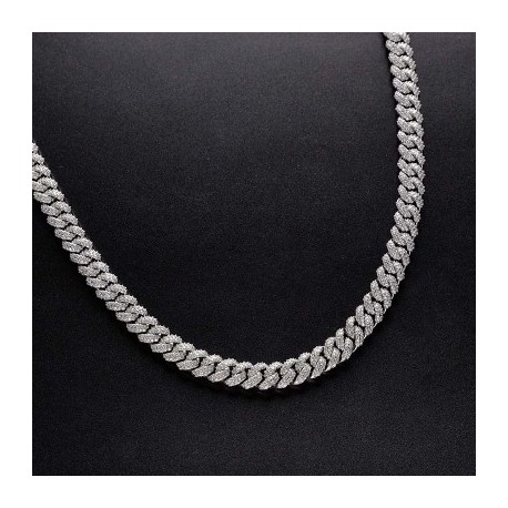 10mm Iced Paved Cuban Chain