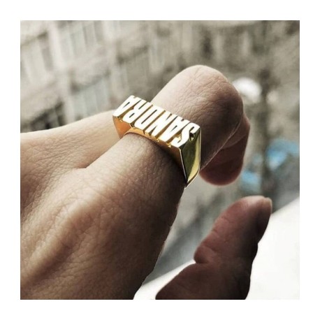 Classic Custom Name Ring