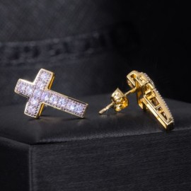 Micro Cross Stud Earrings