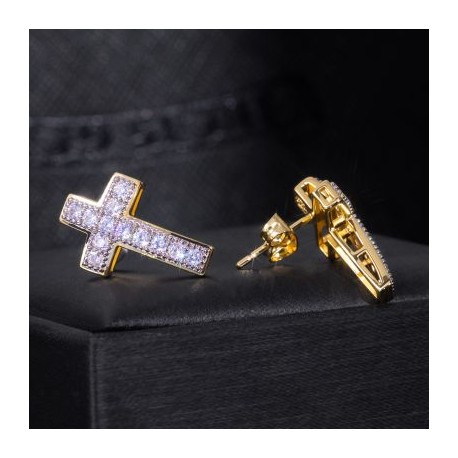 Micro Cross Stud Earrings