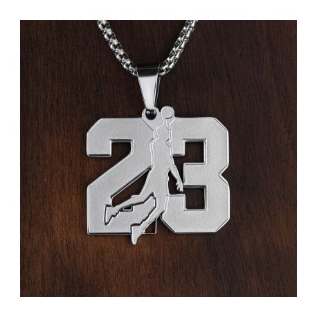 No.23 Basketball Player 316L Stainless Steel Pendant