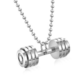 Stainless Steel Dumbbell Pendant