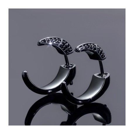 Sleek Black Claw Men's Hip Hop Earrings