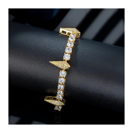 5mm Fight Tooth and Claw Tennis Bracelet in Gold