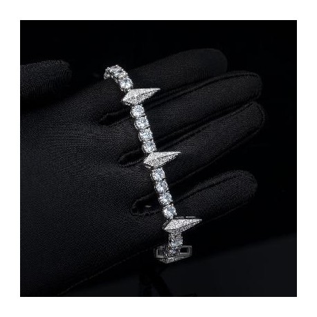 5mm Fight Tooth and Claw Tennis Bracelet in White Gold