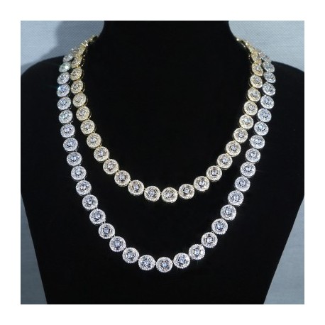 Iced 10mm Round Cut Necklace