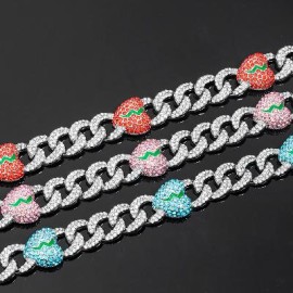 13mm Glowing Iced Broken Heart Cuban Chain