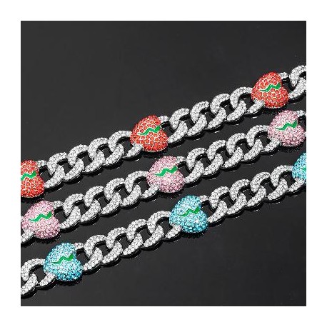 13mm Glowing Iced Broken Heart Cuban Chain