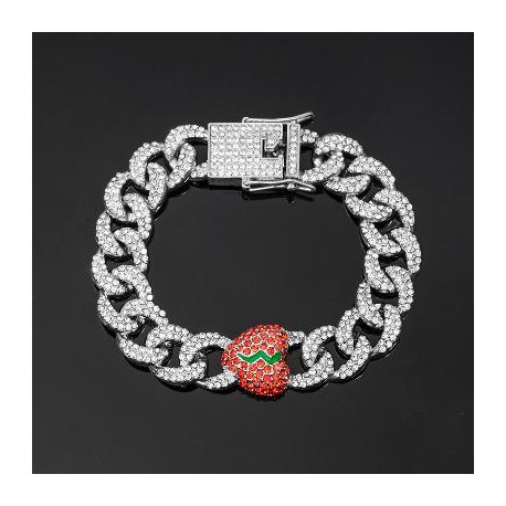 13mm Glowing Iced Broken Heart Cuban Bracelet