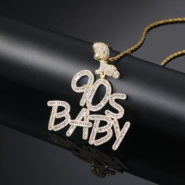 Iced Baguette Cut 90S BABY Pendant