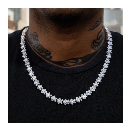 10mm Cloister Link Chain in White Gold
