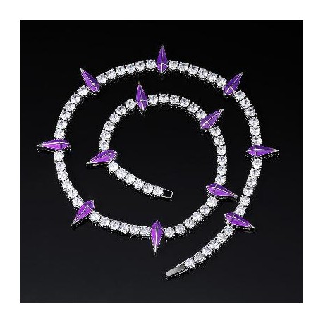 Enamel 5mm Purple Fight Tooth and Claw Tennis Chain