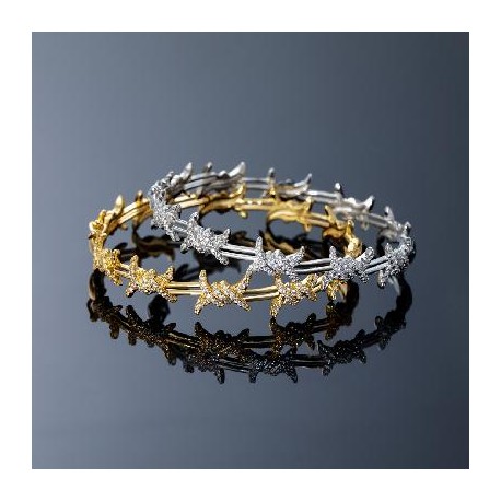 Iced Thorns Bangle Bracelet