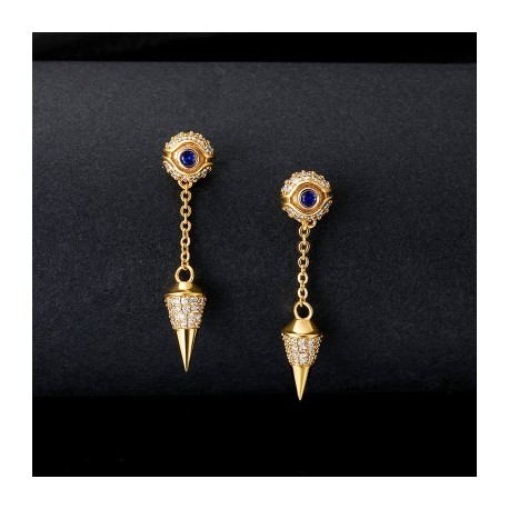 Iced Eye of Ra Cron Drop Earrings