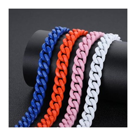 13mm Titanium Steel Lacquered Miami Cuban Link Chain