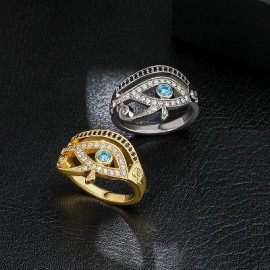 Iced Egyptian Eye of Horus Ring