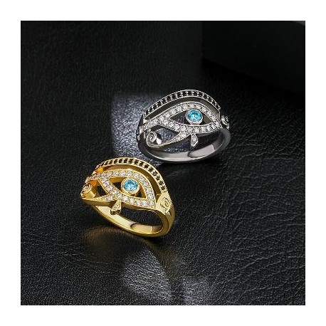 Iced Egyptian Eye of Horus Ring