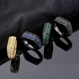 Iced Men's Band Ring