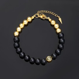 Eye of Amulet Black Beads Bracelet