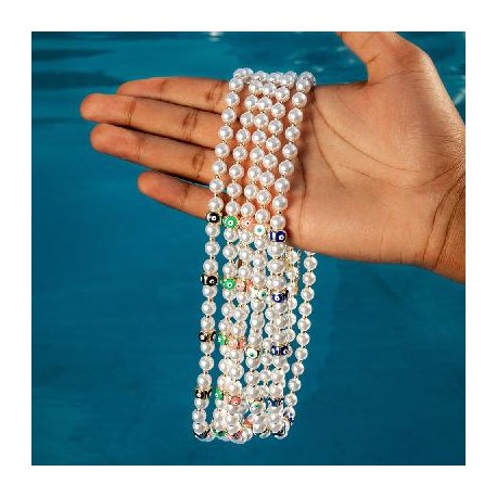 Colourful Evil Eye Pearl Necklace