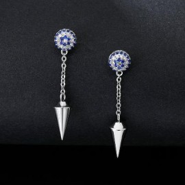 Iced Evil Eye Drop Earrings