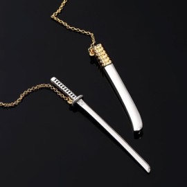 Katana Unsheathed Sword Necklace