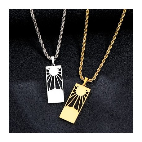 Sun Rising Hanafuda Pendant