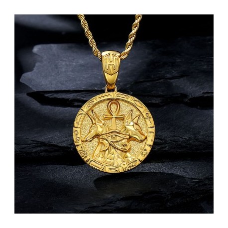 Ancient Egyptian Anubis Ankh Pendant