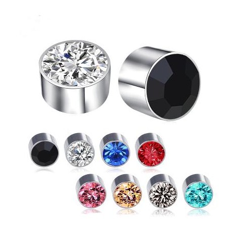 Color Magnetic Non-Piercing Stainless Steel Earrings
