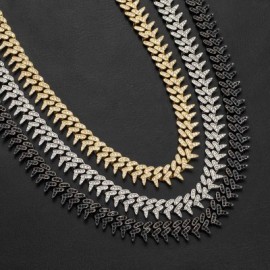 Iced 13mm Rivet Spike Thorns Cuban Chain