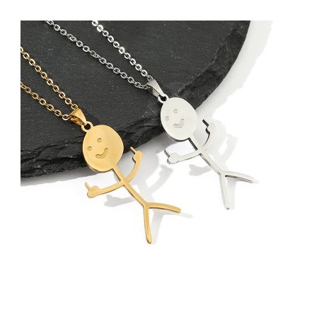 Funny Doodle Pendant Necklace