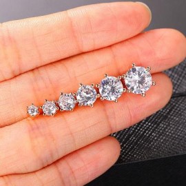 6-Prong Round Cut Stud Earrings