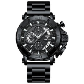 47mm Waterproof Men Stainless Steel Chronograph