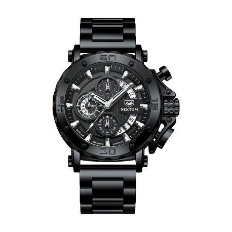 47mm Waterproof Men Stainless Steel Chronograph
