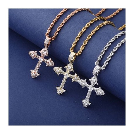 Iced Out Cross Pendant