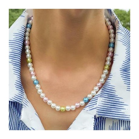 Colored Pearl Necklace